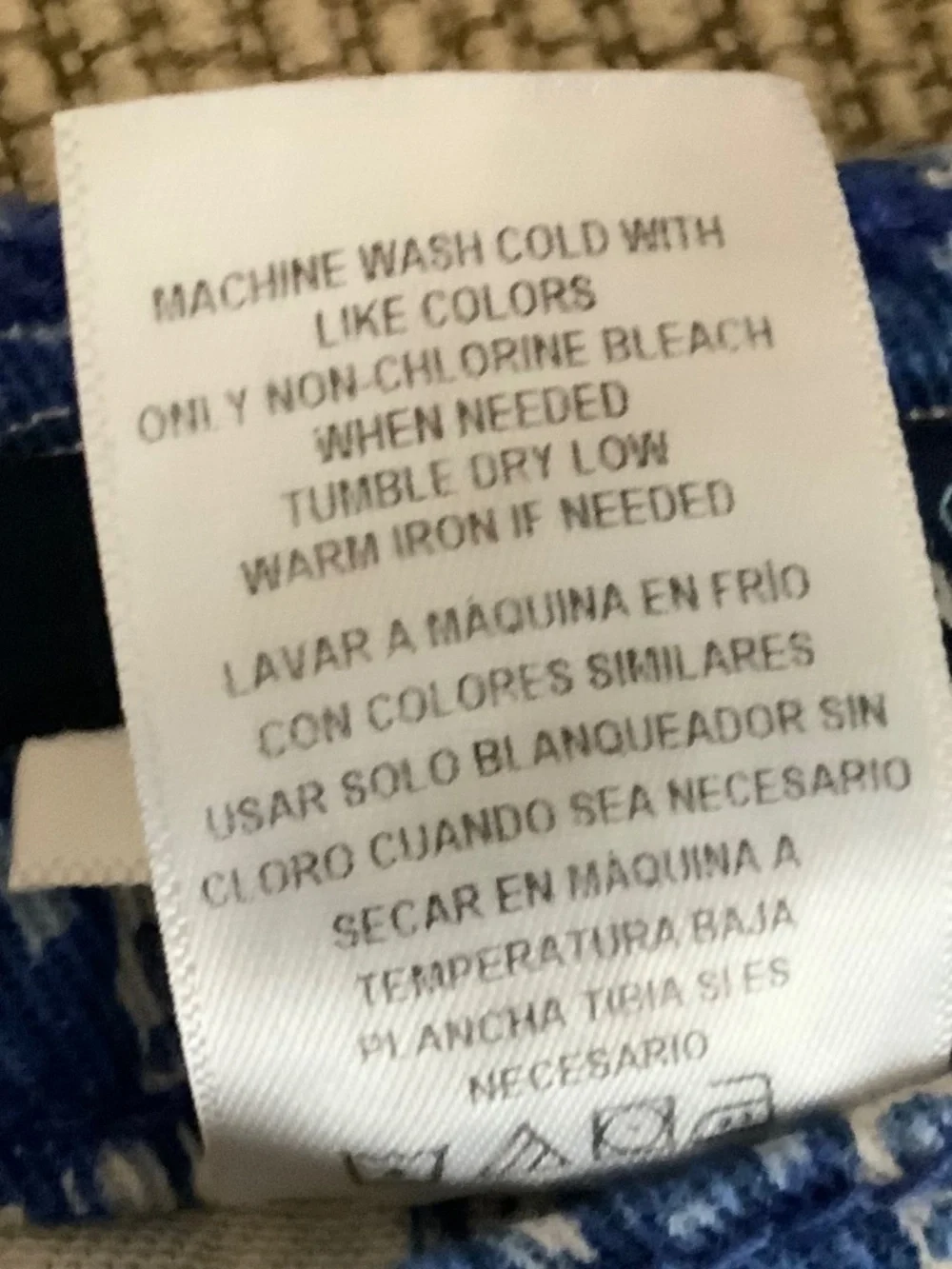 Basic Editions Vintage Womens Jeans, Sz 6, Blue Floral Medallion - Picture 6 of 6